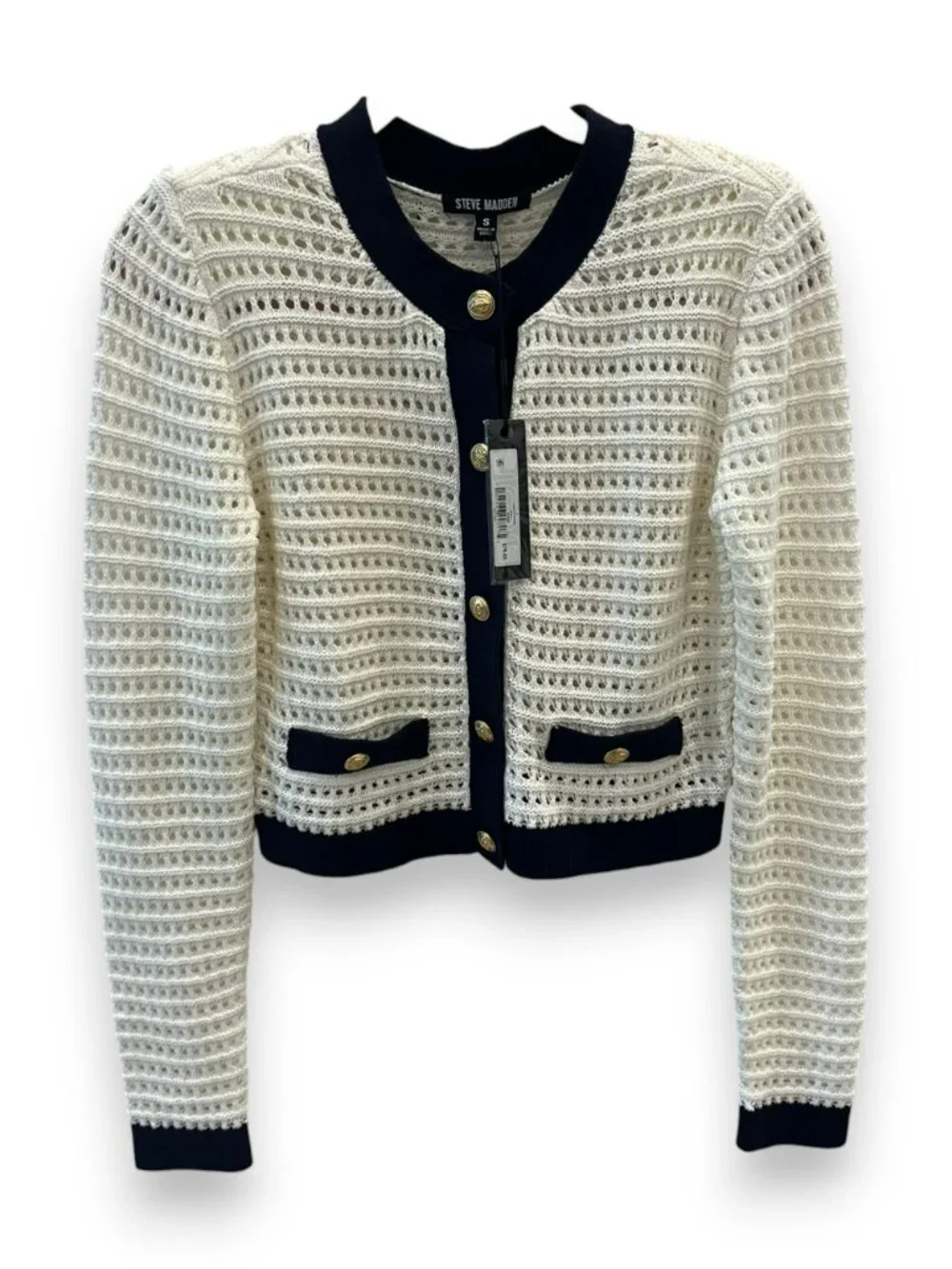 NWT STEVE MADDEN Casette Cardigan Sweater - Picture 3 of 3